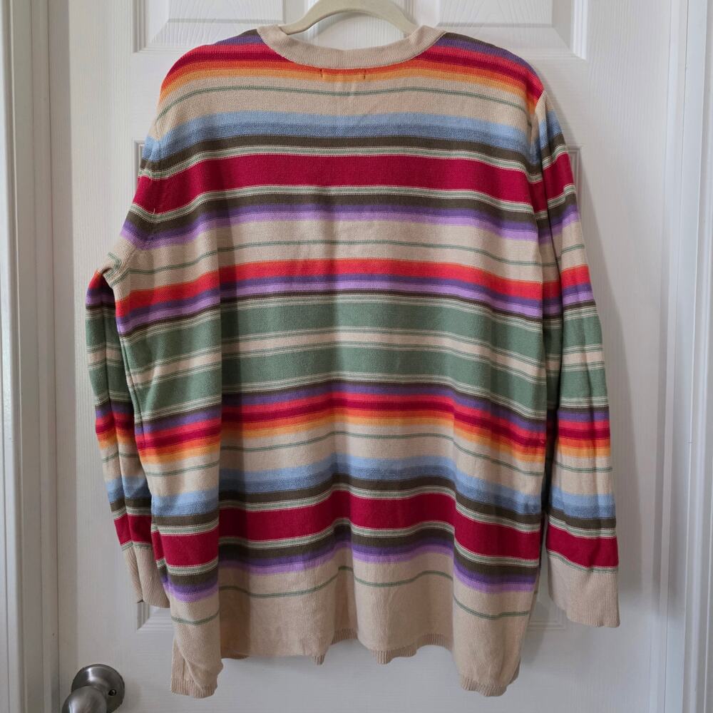 Chaps Aztec Southwestern Multicolor Striped Sweater Size 3X - Picture 2 of 7